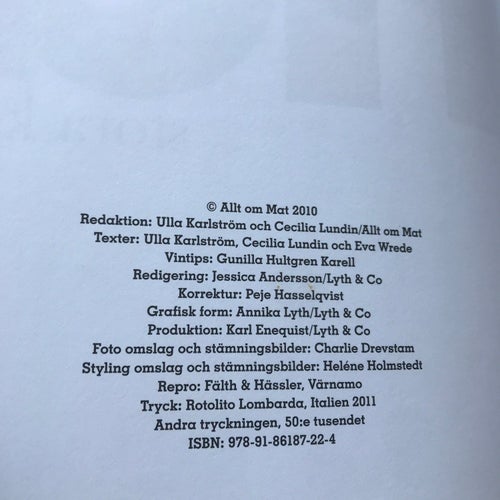 Allt om mat STORA KOKBOKEN Ulla Karlström 2011