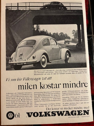 Volkswagen 1961 annons VW