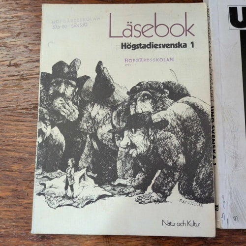 Två svenska böcker från 80-talet högstadiet