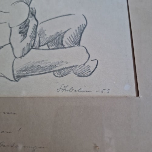 Arne Stubelius OrginalLitografi av indianpojke
