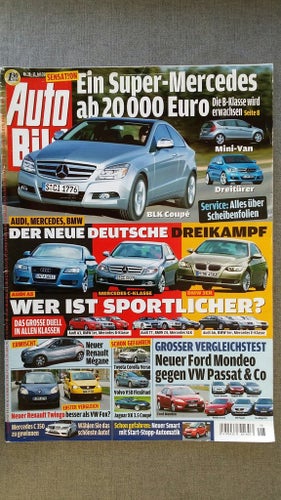 Auto Bild Tyskland 28 2007: BMW 335i + 330d Coupé, Mercedes C350, Audi A5 TDI
