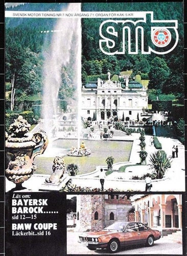 SMT 1977/7 BMW 633 CS,Mercedes 280 CE, Lancia Beta,Chevrolet Caprice,Peugeot 104