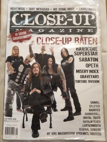 Close Up Magazine 2009 nr 109 Candlemass Sabaton Opeth Misery Index Graveyard