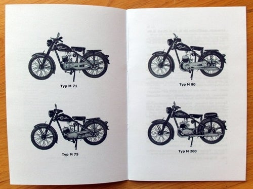 Instruktionsbok till Monark Motorcyklar M 71 M 75 M 80 M 200