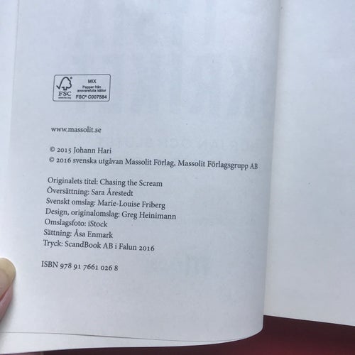 ATT TYSTA SKRIKET början och slutet på kriget mot narkotikan Johann Hari 2016