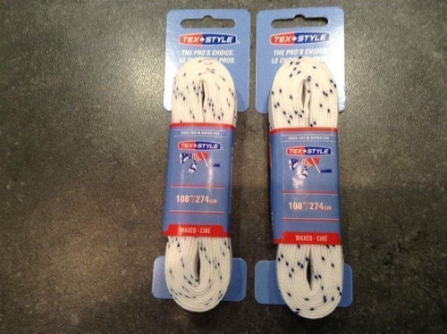 Tex Style Skridskosnören vaxade 304 cm Färg: Vita