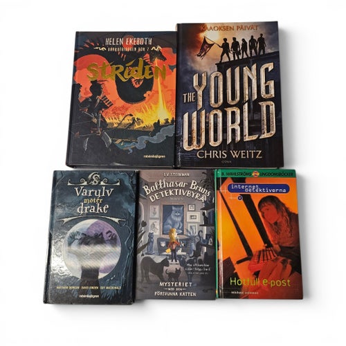 Fantasy & ungdomsböcker – Striden, The Young World m.fl. (5 st)