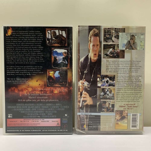 2 st VHS Drakarnas Rike Ett Vakande Öga Svensk Text Action Thriller