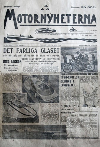 Motornyheterna 1938-31 Praga Bildreportage..Båtracing