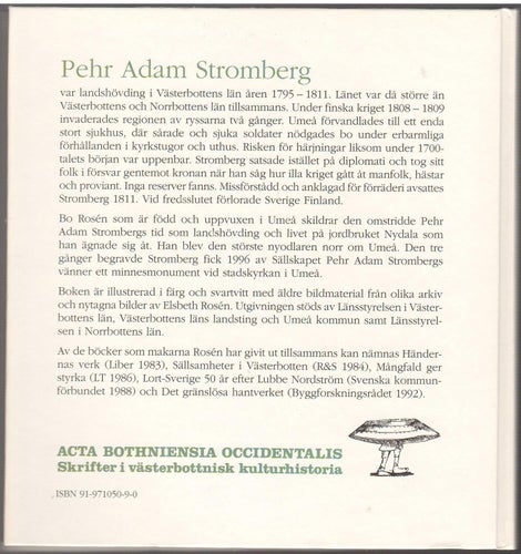 Pehr Adam Stromberg: omstridd landshövding i Västerbottens län under finska...