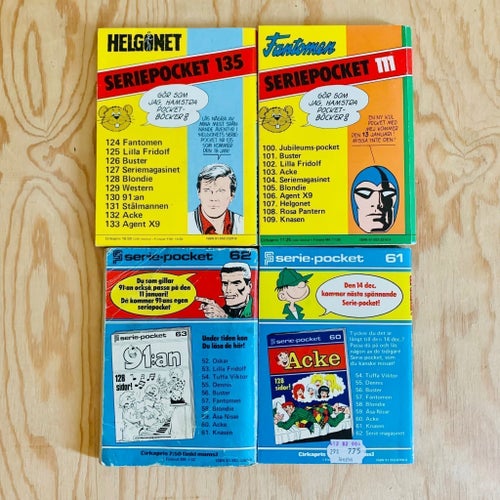4 st Pocket - KNASEN 2 st - SERIEMAGASINET - 91:an - FINT SKICK
