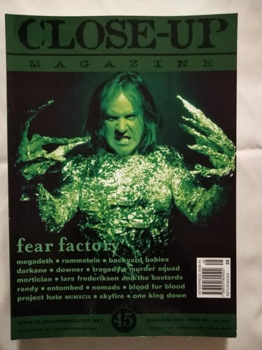 Close Up Magazine 2001 nr 45 Fear Factory Megadeth Rammstein Downer Skyfire