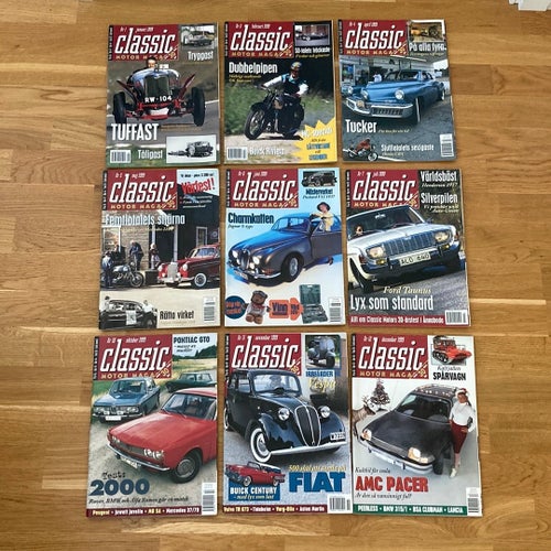 9 tidningar är Classic Motor Magasin från årgång 1999
