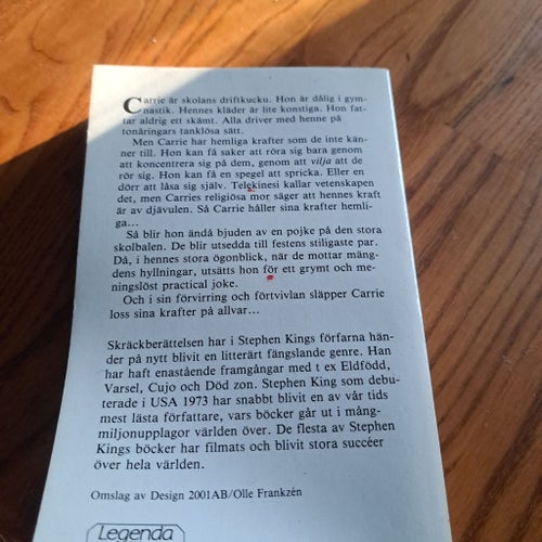 Carrie av Stephen King, 1973