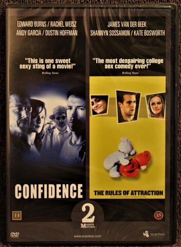 2 MASSIVE MOVIES CONFIDENCE/THE RULES OF ATTRACTION NY INPLASTAD