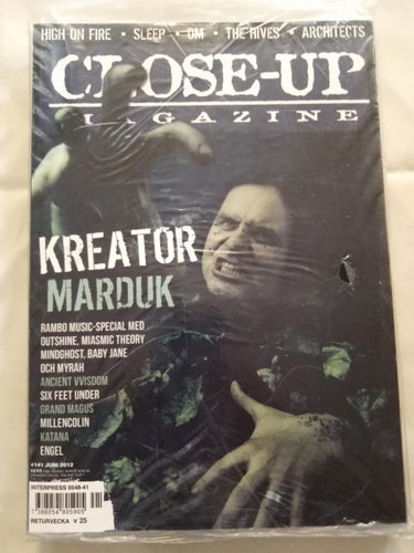 Close Up Magazine 2012 nr 141 Marduk Kreator Katana Millencolin The Hives Engel