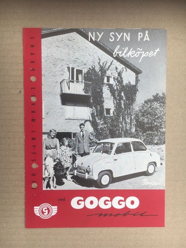 Försäljningsbroschyr GOGGOMOBIL