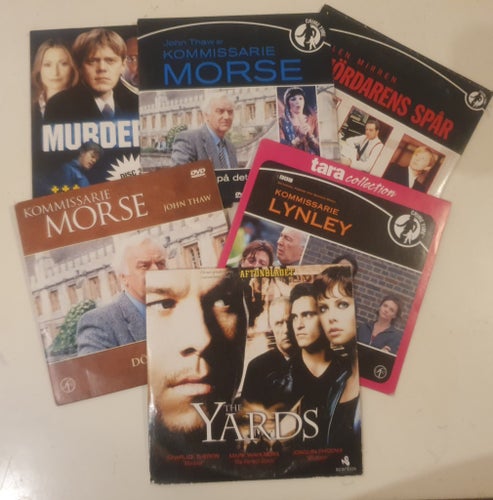 DVD-filmer: Kommissarie Morse, Lynley, Murder City, I Mördarens Spår, The Yards