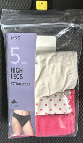 M&S Trosor 3-pack Hög Benöppning Strl M-L