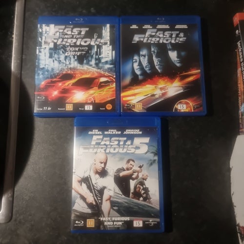 The Fast and the Furious: Tokyo Drift, Fast & Furious, Fast & Furious 5 Blu-ray