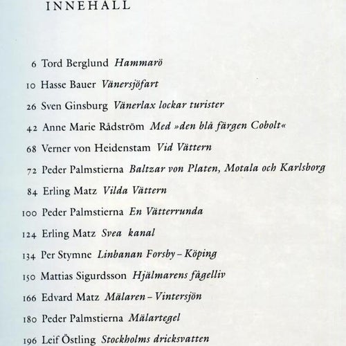 De stora sjöarna (Svenska Turistföreningens årsbok 1991)