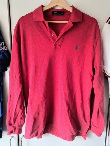 Polo Ralph Lauren röd pikétröja, storlek M