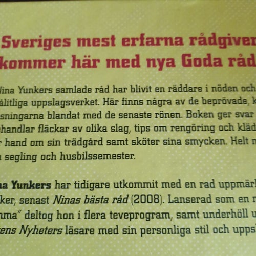 Goda råd av Nina Yunkers, 2011