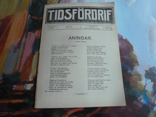 TIDSFÖRDRIF, 1914, ANINGAR, TIDNING