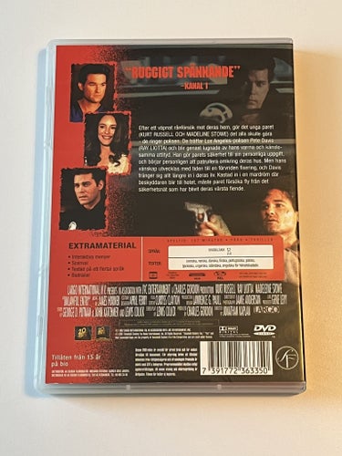 Förbjudet begär (Kurt Russell & Ray Liotta, 1992). Beg. DVD