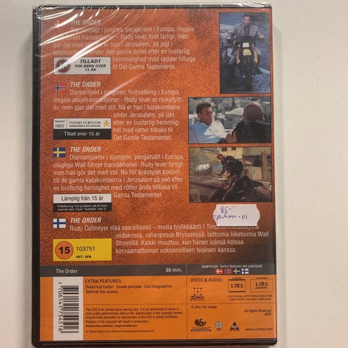 THE ORDER .- VAN DAMME. DVD ACTION -01. . INPLASTAD