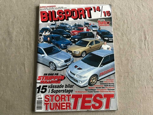 BILSPORT NR 14/15 2001 OPEL KADETT I KLIPPAN,STOR TEST,MUSTANG TYRESÖ,MITSUBISHI