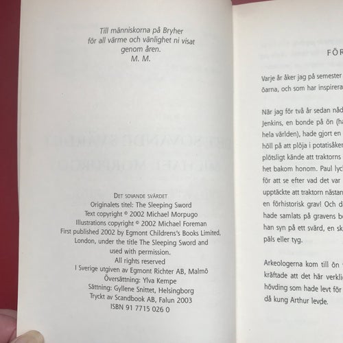 DET SOVANDE SVÄRDET Michael Morpurgo 2003
