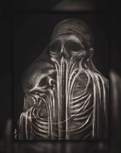 ECHOES OF LOVE - Large Original Dark Artwork om Canvas
