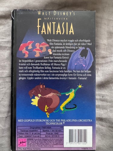 Walt Disney's Masterverk Fantasia VHS
