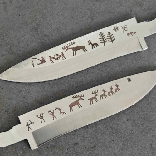 LIMITED EDITION Bambi 125 - Hällristning Nordic Edge Knivblad Knivslöjd 440b