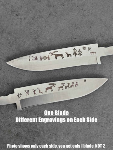 LIMITED EDITION Bambi 125 - Hällristning Nordic Edge Knivblad Knivslöjd 440b