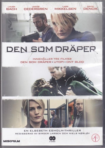 DVD / Den Som Dräper / 3st filmer / David Dencik, Laura Bach / Fint skick