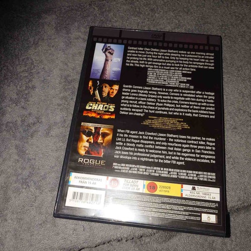 Jason Statham (3 filmer, 3-disc) - Crank, Chaos, Rogue Assassin