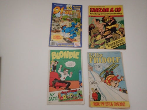 91:an, Blondie, Buster, Tarzan & Co, Lilla Fridolf, Djuren Leker Lekar