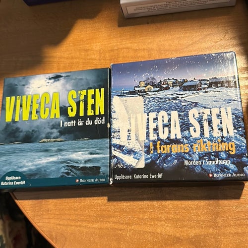 2 st ljudböcker avViveca Sten - I natt är du död & I farans riktning (Ljudböcker