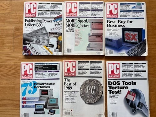 12 nummer av PC Magazine årgång1990