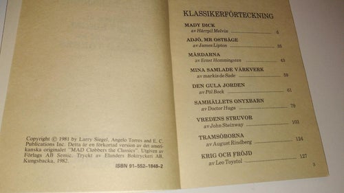 Mad klubbar klassikerna - Larry SIegel, Angelo Torres. pocket. Very Fine
