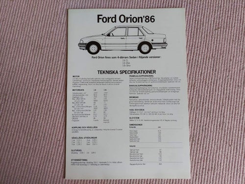 Ford Orion 1986