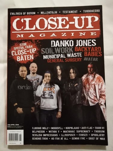 Close Up Magazine 2008 nr 99 Testament Children of Bodom Millencolin Avatar