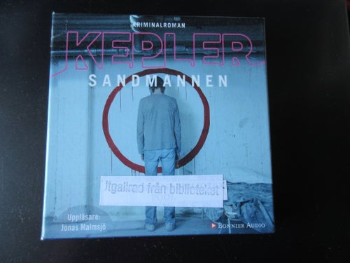 CD-bok: Sandmannen av Lars Kepler. 14,5 tim speltid. Mycket spännande!