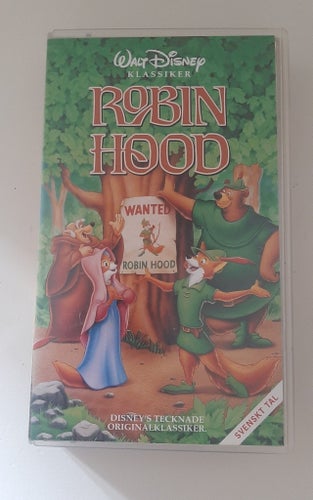 Robin Hood - Walt Disney Klassiker nr 21- År 1973. Svenskt tal. VHS.