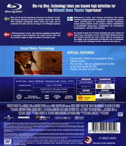 Master and Commander - The Far Side of the World (Blu-ray) i NYSKICK