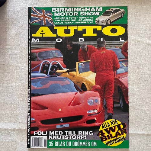 Automobil tidning nr 11, november 1998 - Birmingham Motor Show, Ferrari F50