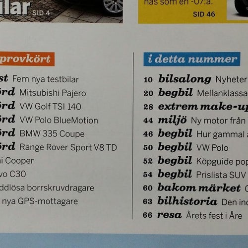 Vi bilägare nr 1 2007: Range Rover Sport V8 TD, BMW 335i Coupé, Volvo C30 1,6