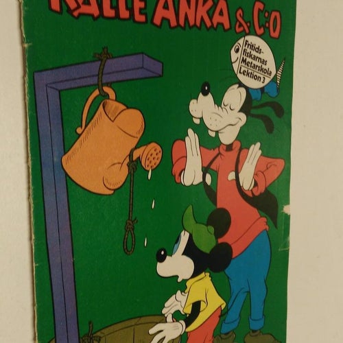 Kalle Anka 1979 nr 22 med olösta Kalle Ankas pysselsidor 13, lösningar på fliken